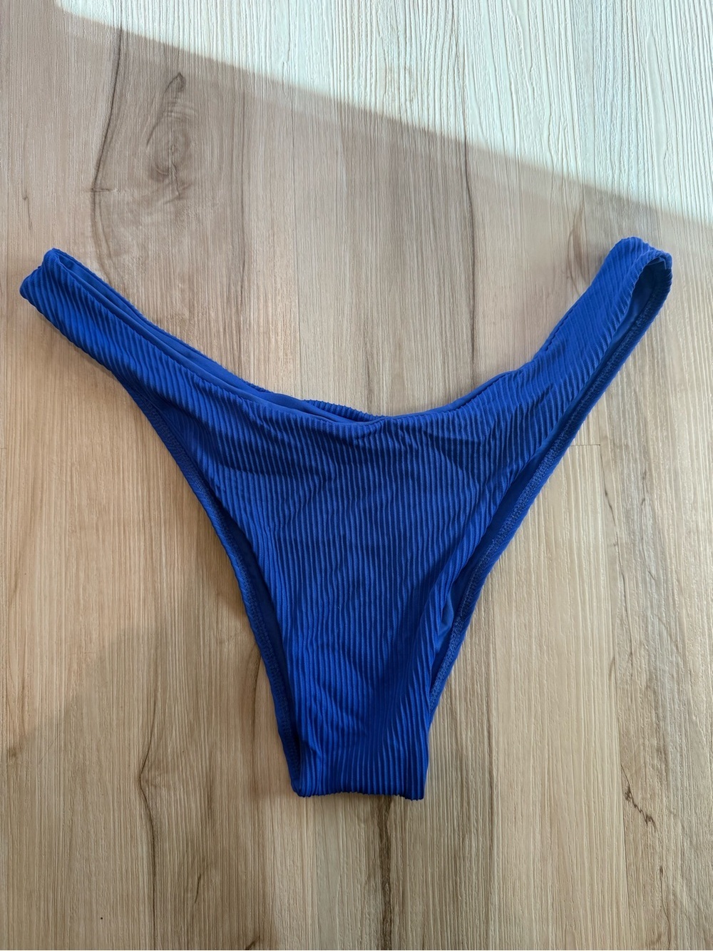 Ribbed Electric Blue Bikini Bottom Monday swimwear